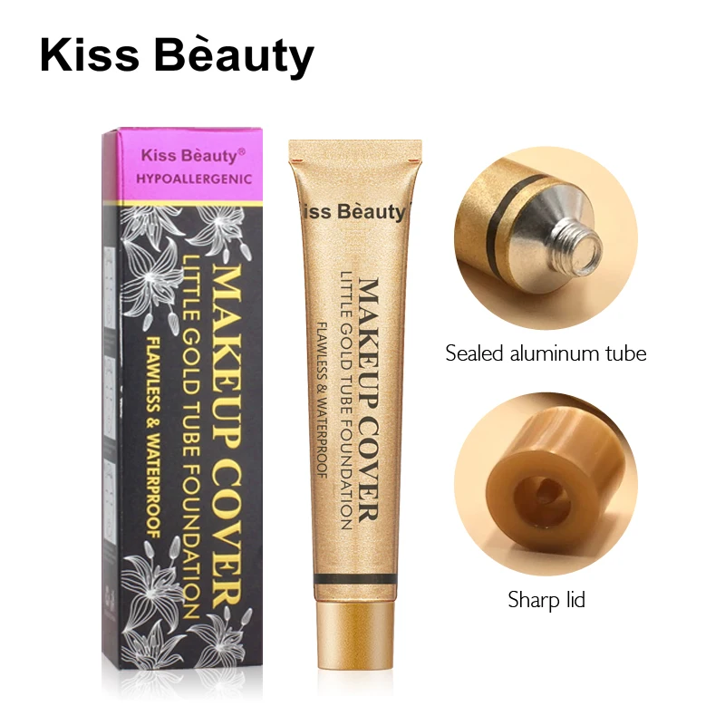 Маленький золотой тубус для макияжа консилер Жидкий тональный Крем Осветляющий