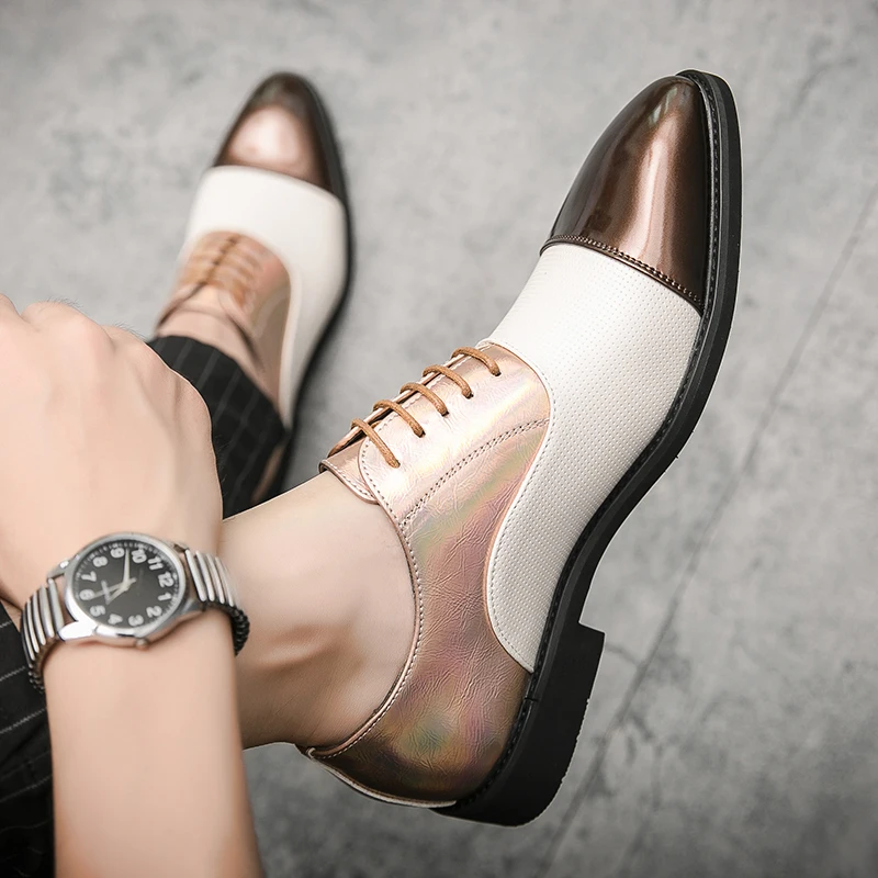 

Business dress Men oxfords Shoes Man Fashion Footwear Men Casual Shoes Classic Brand Designer Luxury PU Leahter Men Shoes