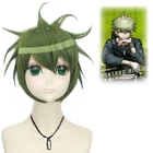 Cos Gift Danganronpa: Trigger Happy Havoc рантаро Amami зеленый парик для косплея ролевые хвосты 35 см короткий парик
