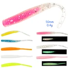 Мягкие рыболовные приманки Micro Mini 70 шт., 4,8 см, 0,4 г, приманка для ловли червей, Мягкая приманка для ловли нахлыстом, силиконовая наживка для рыбалки, джиг-приманка