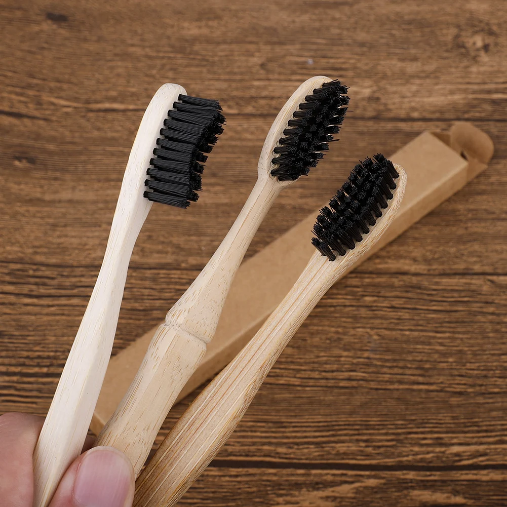 

Adults Bamboo Toothbrush Oral Care Medium Bristles Eco-Friendly Biodegradable Toothbrushes Oral Cleaning Care Tools