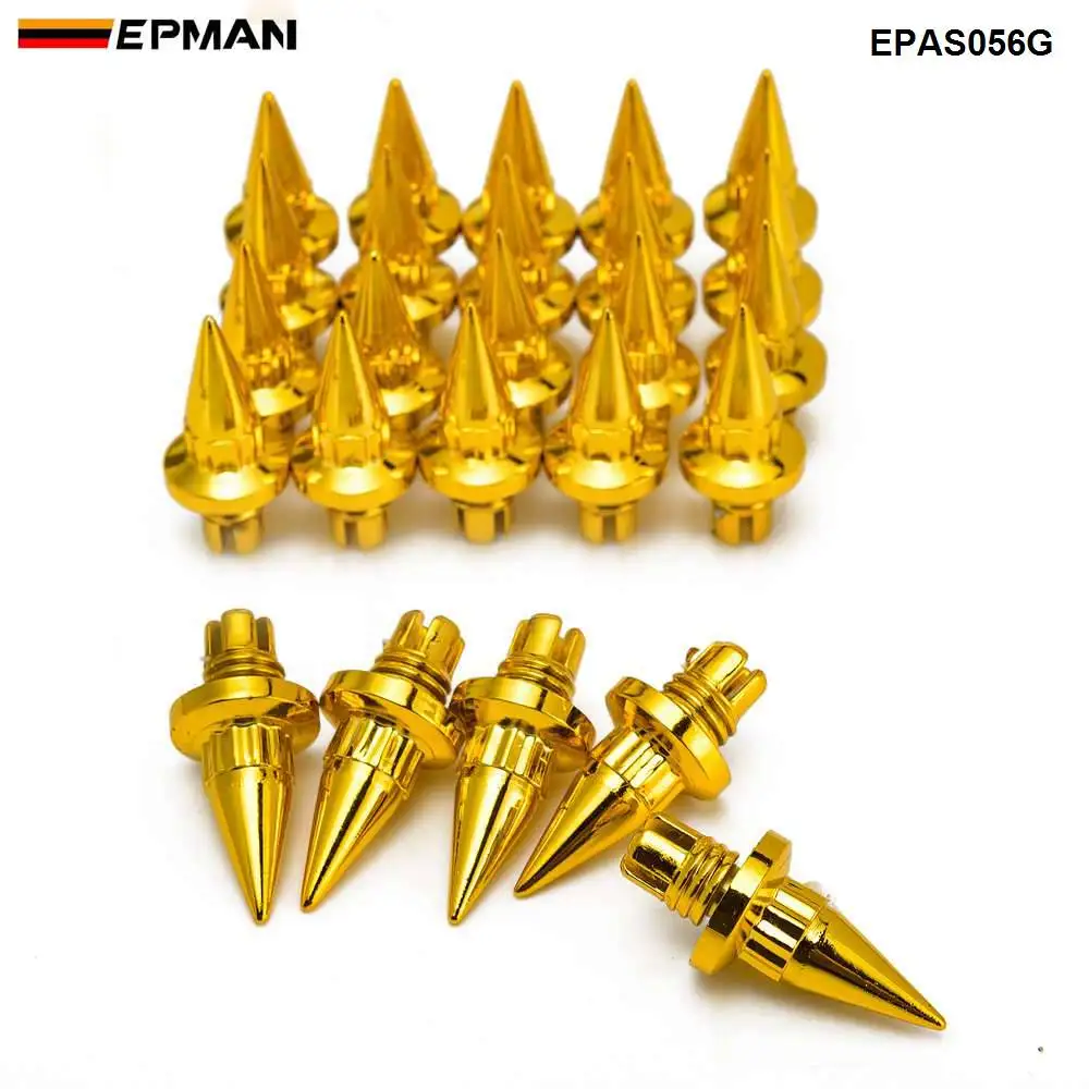 EPMAN 25 шт./лот Спайк хром с пластиковой рамкой для замены колеса заклепки/гайки