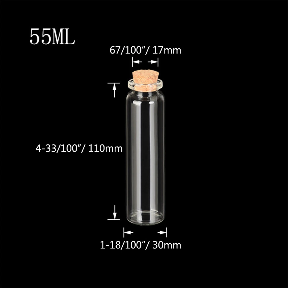 Hyaline Стекло контейнеры 55 мл банки с пробками милые пустой парфюмерный украшения