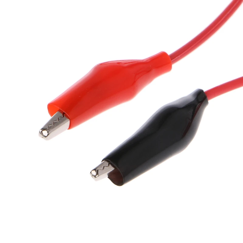 Dual Red &amp Black Test Leads with Crocodile Clips Alligator Jumper Cable Wire 105cm |
