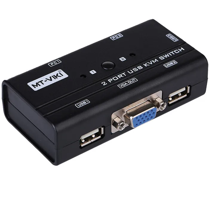 2 порта VGA KVM переключатель USB мышь консоль клавиатуры ручная кнопка нажмите