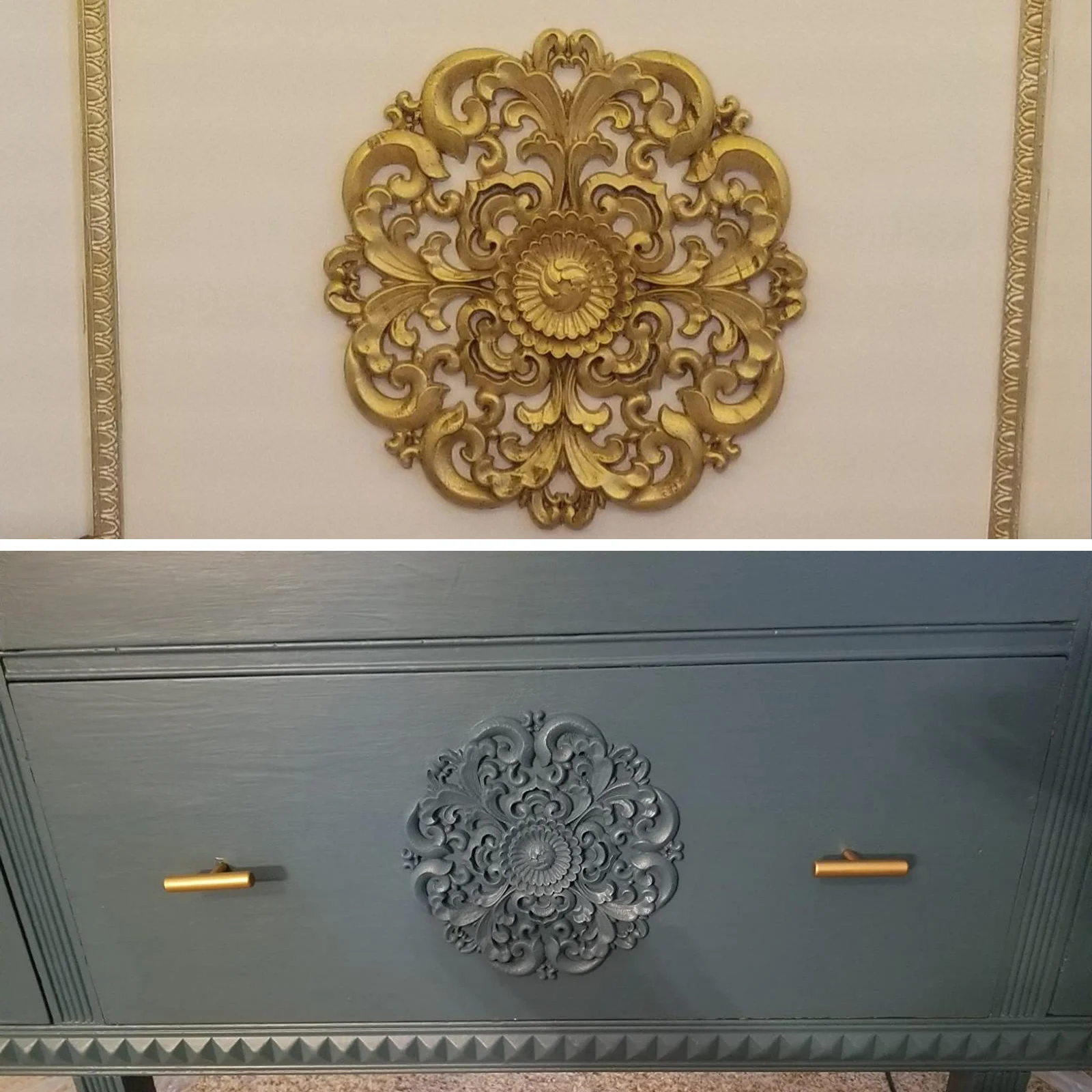 1pc Round Flower Wood Carving Decal Unpainted Disc Onlay Decor Door Furniture Symmetrical Court European Style 10cm 3D | Мебель