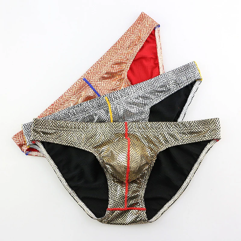 

AIIOU Men's Bikini Underwear 3PCS/LOT Low Waist Sexy Fashion Shorts U Convex Mens Panties Briefs Cool Men Sexy Costume Underwear