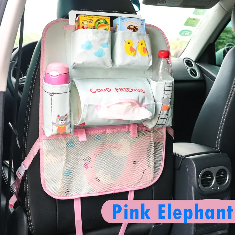 Детская сумка для хранения на заднем сиденье с мультяшным рисунком органайзер