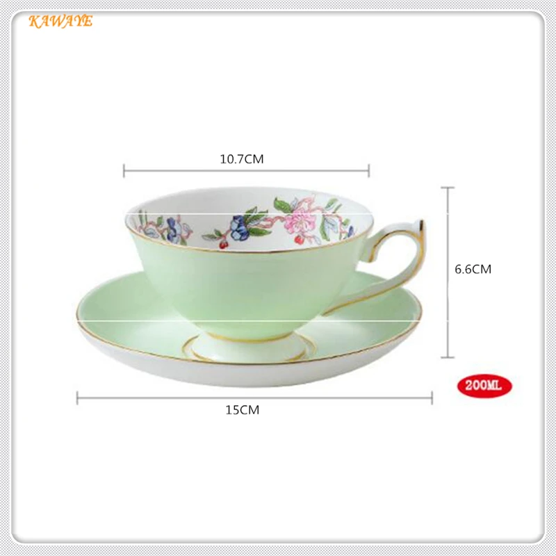 1 шт. креативная элегантная кофейная чайная чашка из костяного фарфора и блюдца