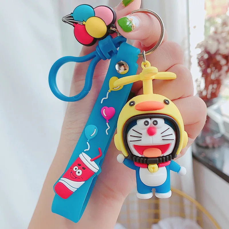 Новые брелки с мультипликационным дораэмоном милые для ключей в виде кота из