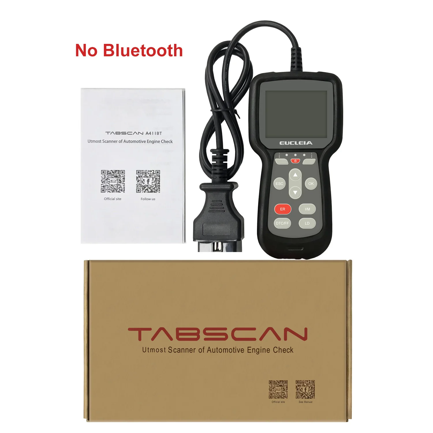 

Eucleia Tabscan A411 OBD2 Scanner Engine Check Automotive Scanner O2 Sensor Test Code Reader OBD OBDII Car Diagnostic Tools
