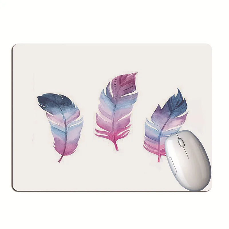 

Geometric Feather Mouse Pad Student Computer Mouse Non-slip Notebook Pad Office Keyboard-Protection Pad Table Mat