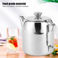 coffee pot teapot stainless steel kettle cold water jug short spout for hotel restaurant glass teapot kettle
