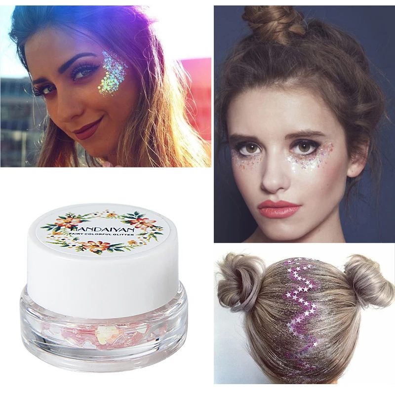 Желейное лицо русалки блестящий гель для ногтей тела глаз лица голографический