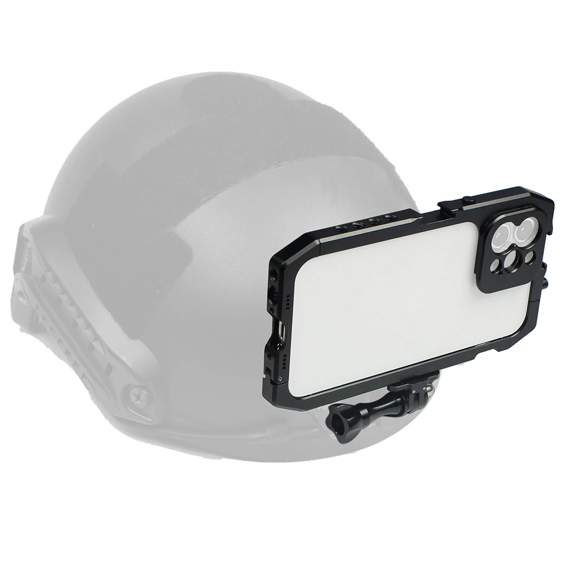 

for iPhone 12 Pro Smartphone Video Cage Stabilizer Helmet Fixed Mounts Filmmaking Case Cold Shoe Mobile Handheld Bracket