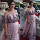 Платье для беременных Sevintage Empire 2 шт. с накидкой и аппликацией, кружевные вечерние платья для беременных женщин, платье принцессы со шлейфом