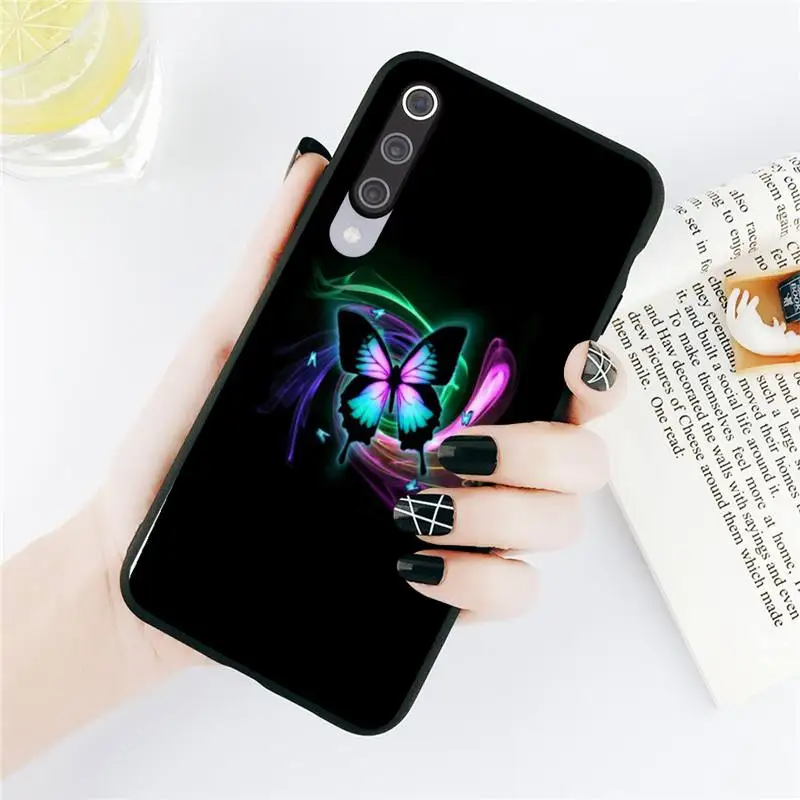 

Butterfly fluorescence Phone Case For Xiaomi Redmi 4x 5 plus 6A 7 7A 8 mi8 8lite 9 note 4 5 7 8 pro