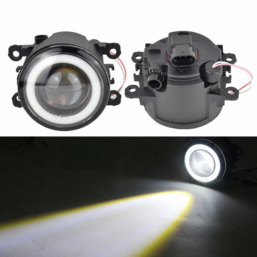 Желтые Противотуманные фары Angel Eyes для Ford Focus MK2 MK3 Fusion Fiesta Tourneo Connect Transit H11