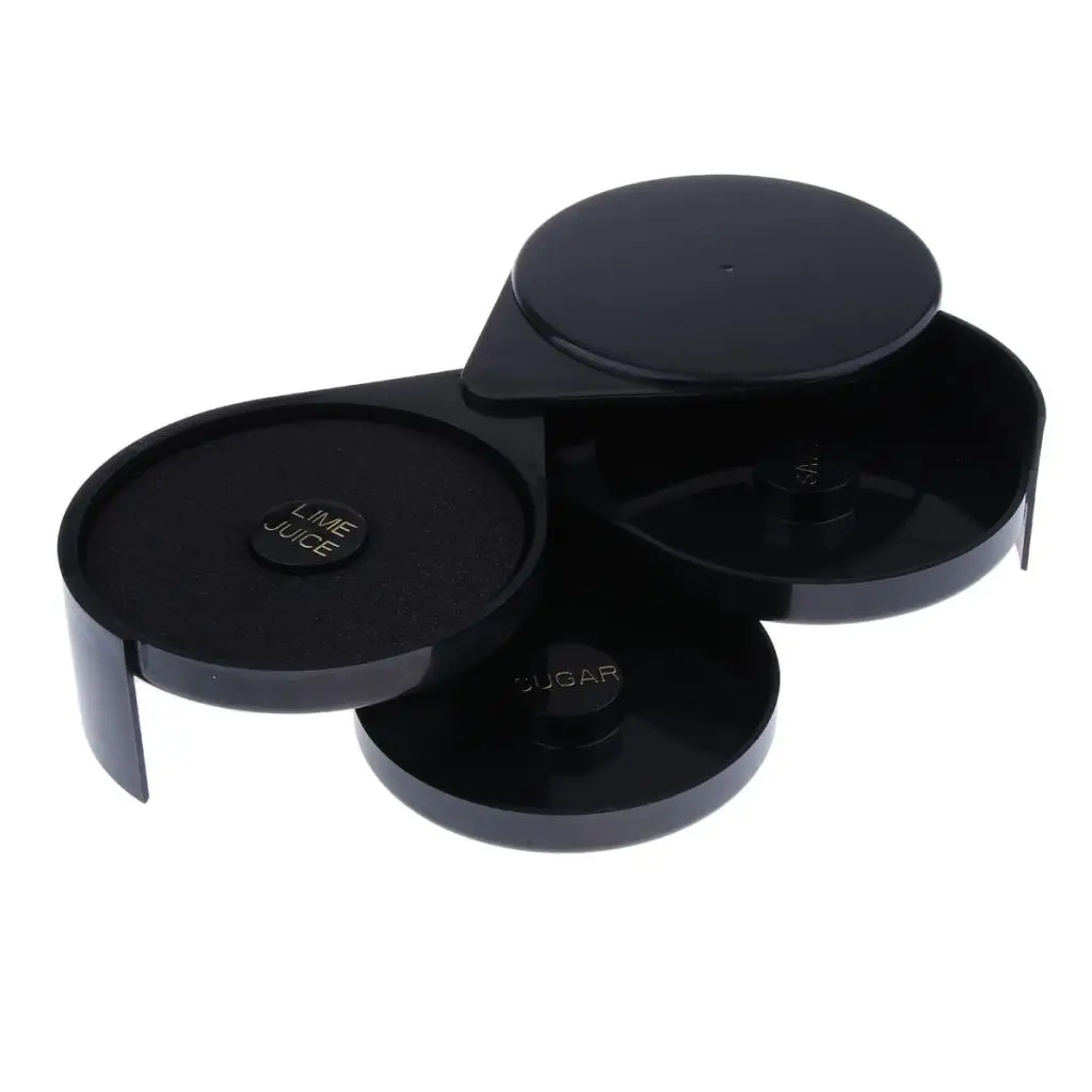 3 яруса Для Хранения Сахара соли лайма коктейля маргариты сока стеклянная оправа