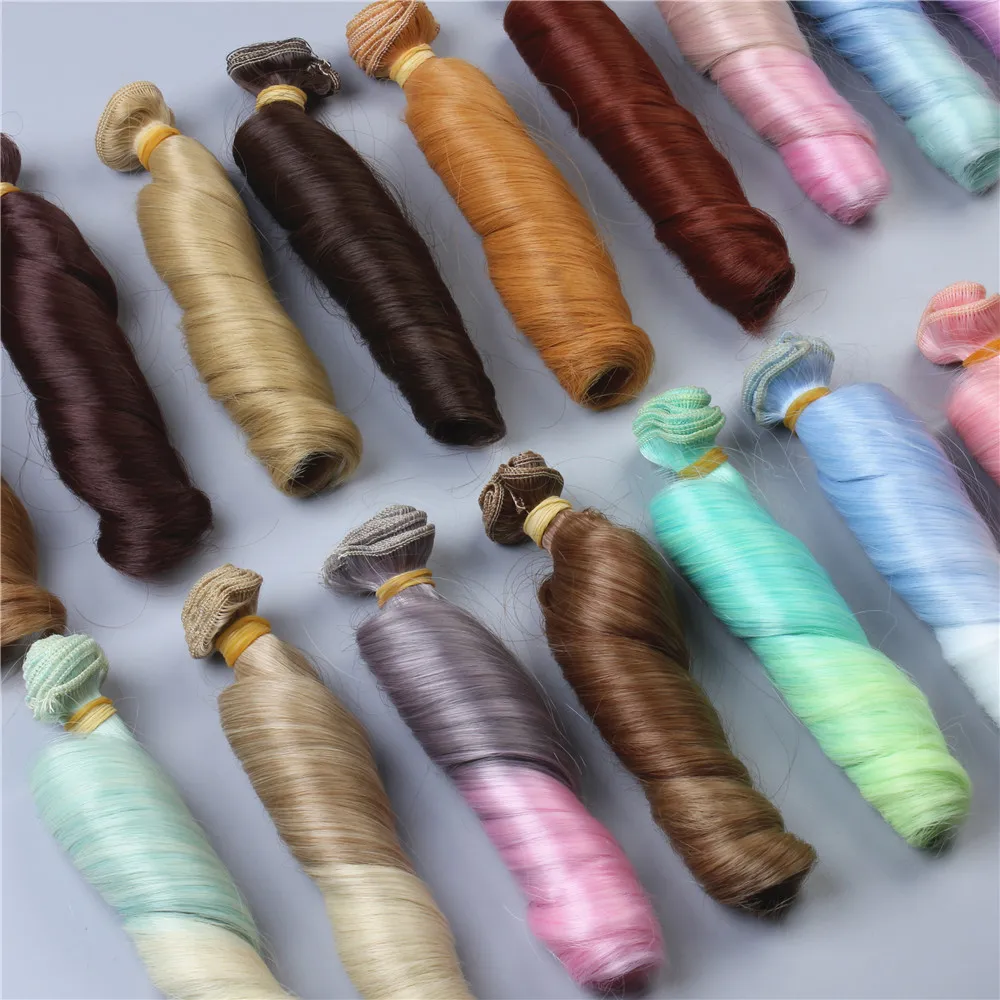 Фантазийная кукла-удлинитель wig15x100 см вьющиеся кукольные волосы для шарнирного