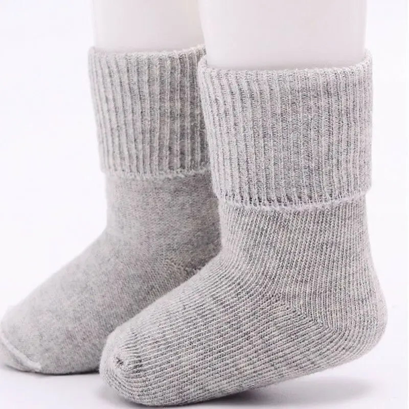 

Solid Color Infant Non-slip Baby Socks Autumn Winter Warm Cotton 0~6Y Boy Girl New Born Floor Socks