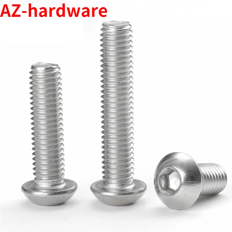 Hexagon Socket Round Head Screws set Stainless Steel Button Screw Mushroom Hex with M3 M4 M5Hex Nut 500 Pcs | Обустройство дома