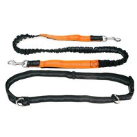 pet dog leash running elasticity hand freely pets training products dogs harness collar jogging lead adjustable waist rope