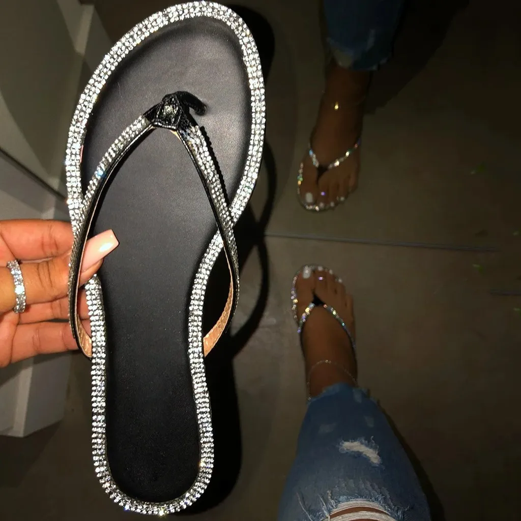 Женские сандалии Тапочки на плоской подошве Вьетнамки Летние пляжные шлепанцы