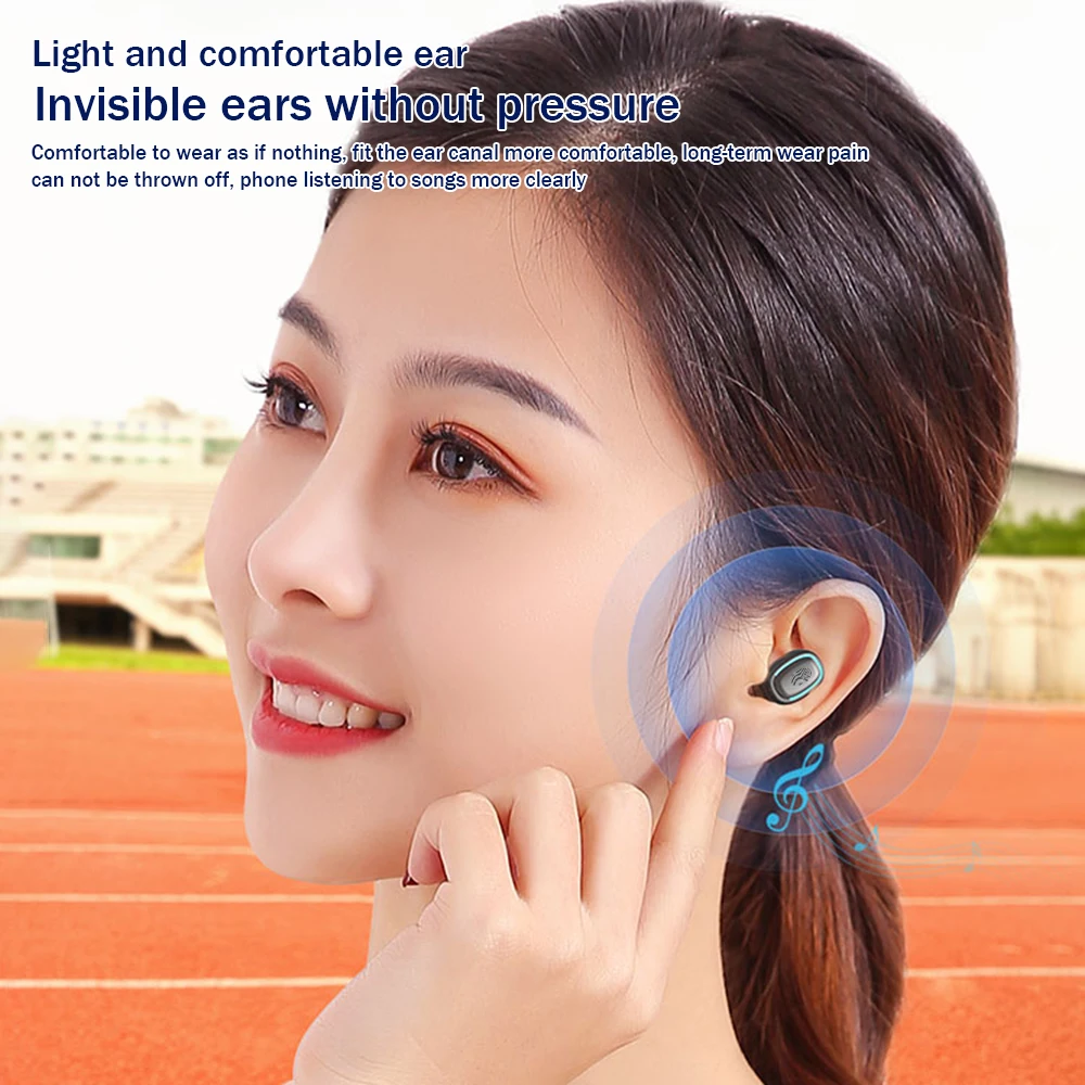 

BT5.0 Mini TWS Earbuds Wireless Headphones Touch Control Sport In-ear Earphones with Mic Charging Case Battery Digital Display