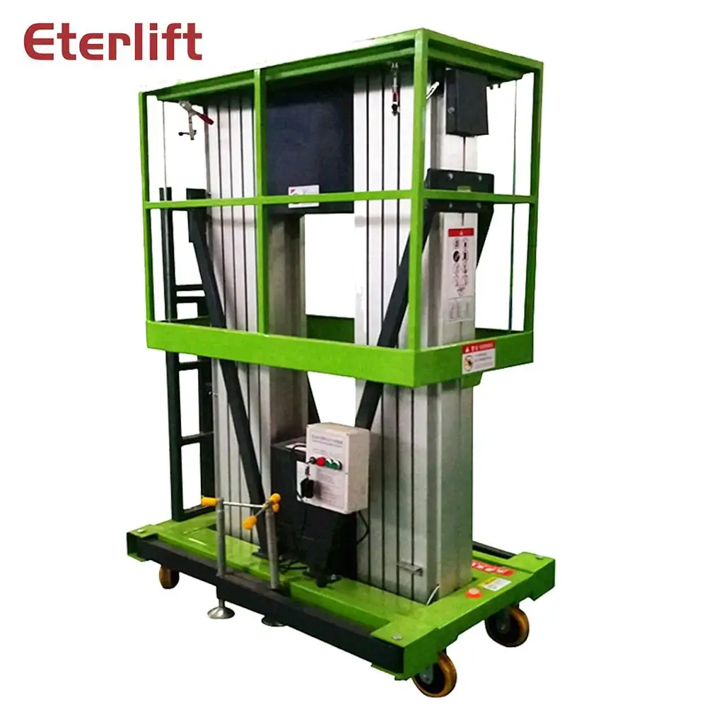 Двухмачтовый воздушный рабочий стол гидравлическая алюминиевая подъемная