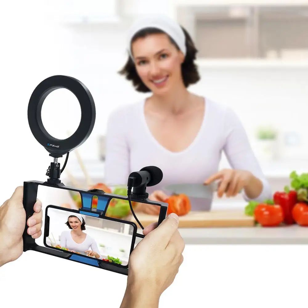 Набор для смартфона Vlog профессиональный светодиодный светодиодная