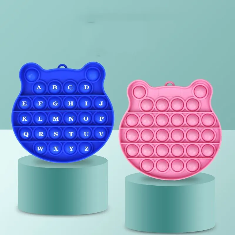 

Children Cute Portable Silicone Stress Reliever Push Bubble Sensory Interactive Toys Pressure Reduction Fun Creative Gifts