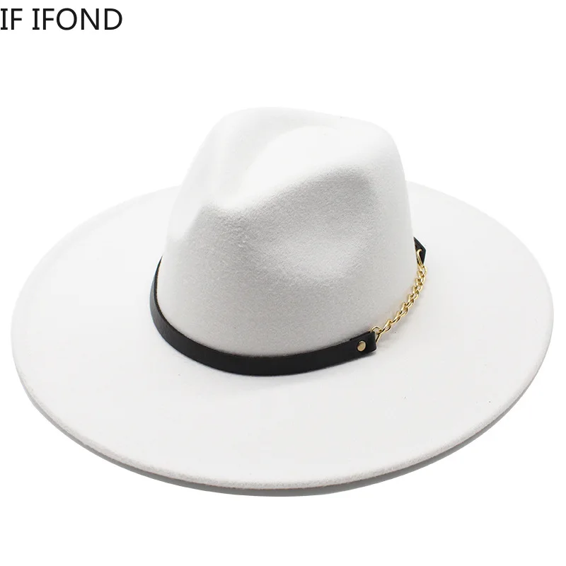 

Цвет черный, белый; Шерсть фетровая шляпа с кожаной ленты зимние мужские и женские домашние тапочки с большими шляпа с широкими полями джазо...