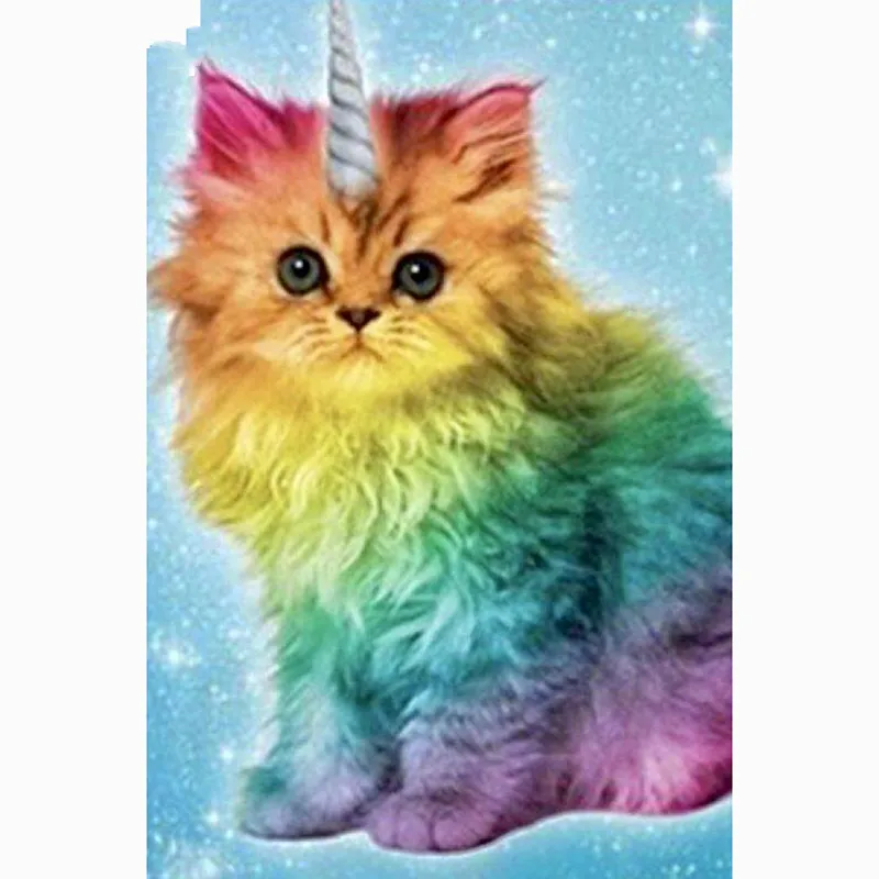 

Full Square drill 5D DIY Diamond embroidery Unicorn Cat Diamond Painting Cross Stitch Rhinestone Mosaic decoration Gift