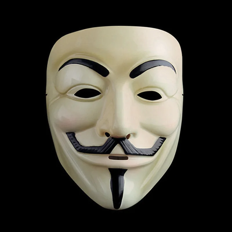 Белый/Золотой/Серебряный/Желтый V Vendetta Маскарадная маска на Хэллоуин одежда для