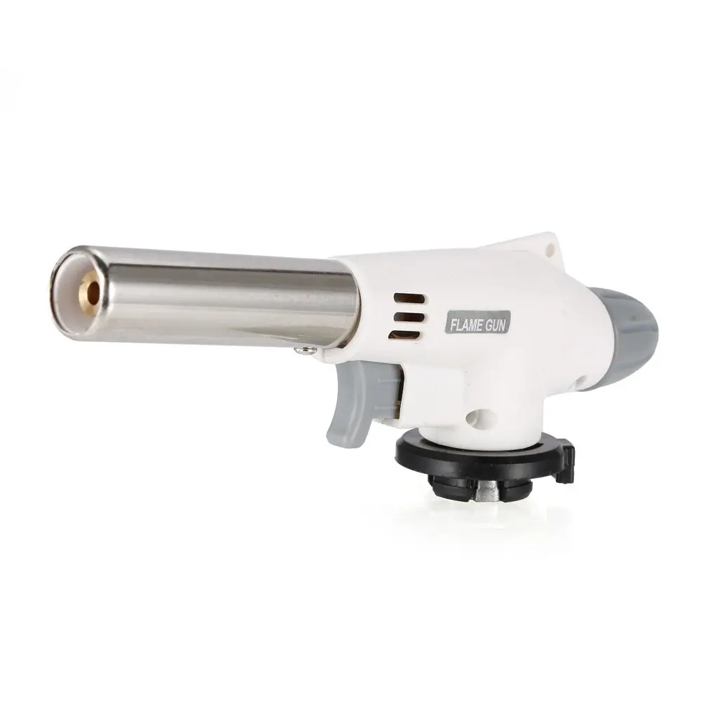 Wind Fully Automatic Electronic Flame Gun Butane Burners Gas Adapter Torch Hiking Camping Equipment Tool Welding Gas Torch