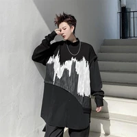 mens long sleeve shirt spring and autumn new holiday two design fashion trend youth leisure loose large size shirt