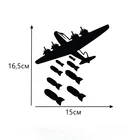 17 см * 15 см 1-4 штуки бомбардировщик сброс бомбочки наклейки для туалета автомобиля наклейки