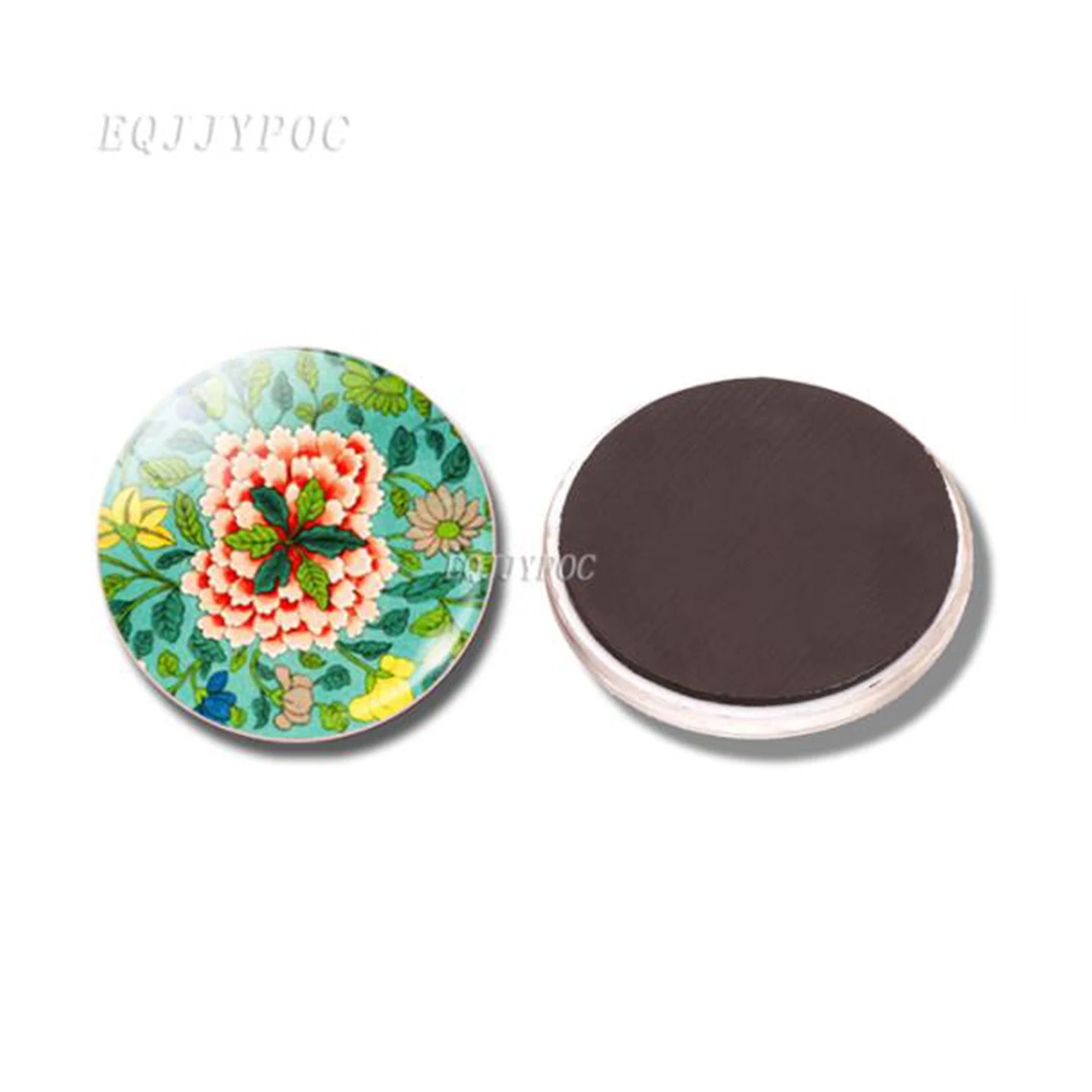 Мандала искусство цветочный узор 30 мм стеклянный кабошон магниты на холодильник