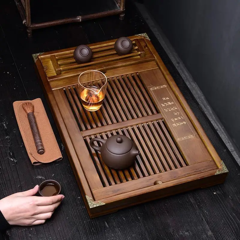 Te Chino Keukenhulpjes Set Table Teaware Puer High China Serviertablett Dienbladen Chinese Gongfu Kung Fu Serving Tea Tray | Дом и сад