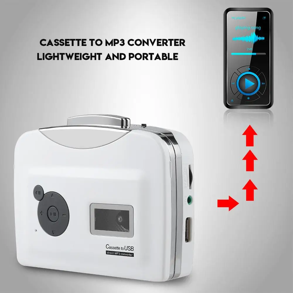 Портативная Кассетная лента для MP3 конвертера для Windows XP/Vista/7 Plug and play USB флеш-накопитель Захват аудио музыкальный плеер