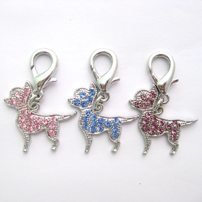 Собака Стразы Чихуахуа подвеска в форме кота украшения для щенков Воротник Шарм