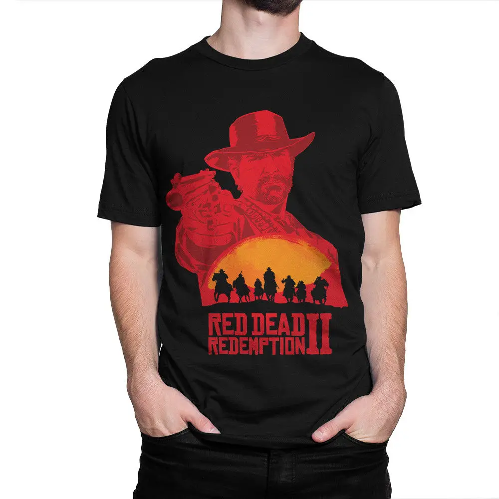 Красные изображения из фильма Red Dead Redemption футболка RDR2 Тройник мужские женские все