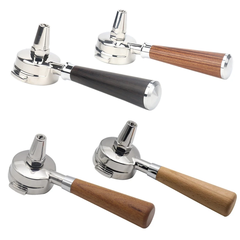 

58MM Stainless Steel Bottomless Portafilter Barista Professional Espresso Coffee Machine Wood Handle Accessories