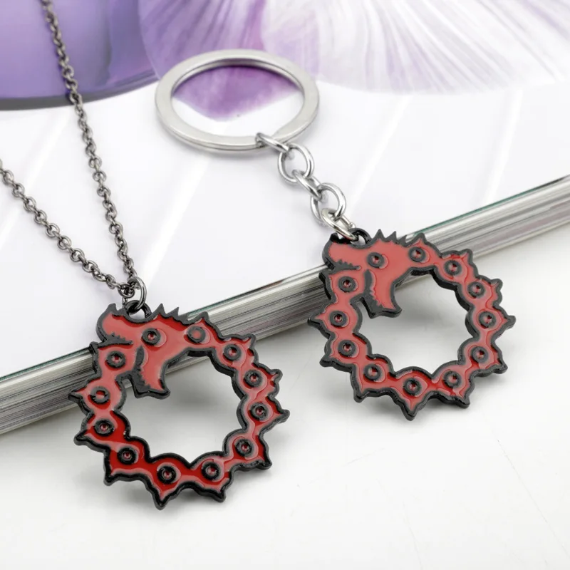 Новинка 2021 кольца для подвески ключей с рисунком из аниме Загадка семь смертных