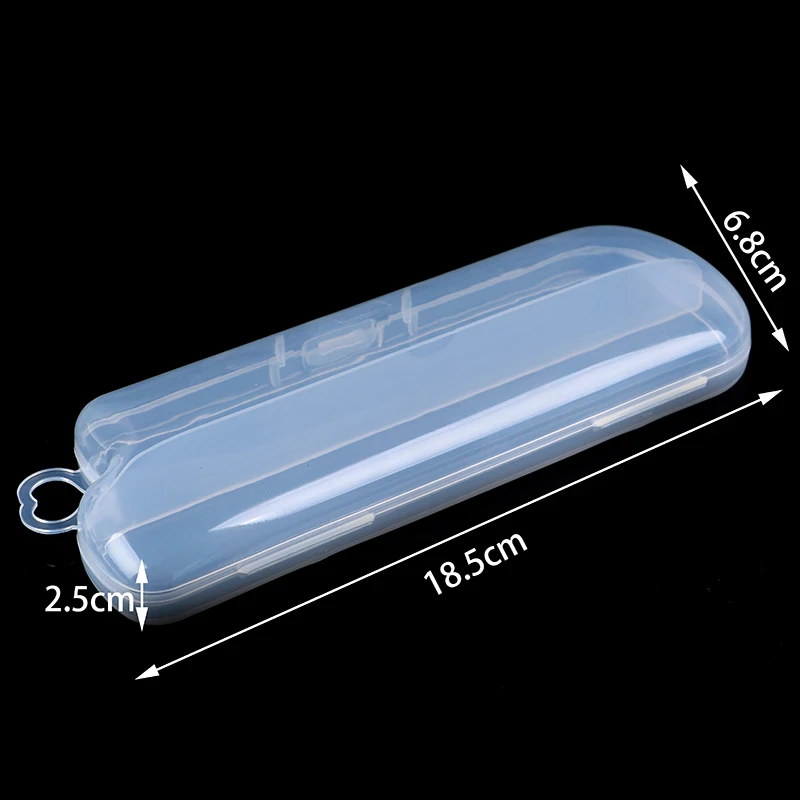 

Baby Portable Tableware Double Box Storage Organizer Case Plastic Spoon Fork Travel Transparent 1 Pc