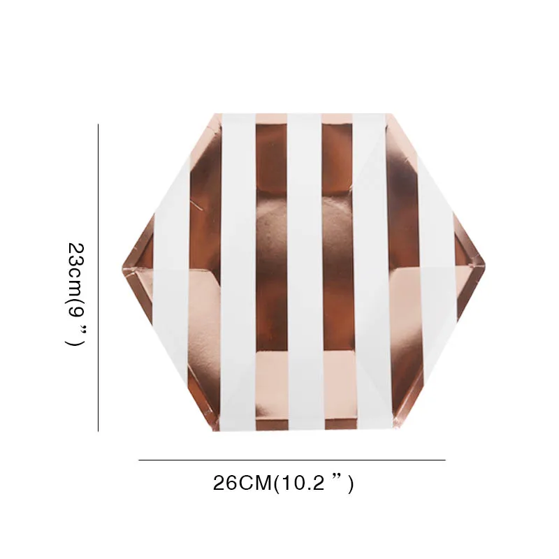 WEIGAO вечерние одноразовые столовые приборы набор Розовое золото бумажный