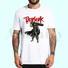 Berserk аниме Новейшая модная мужская футболка, летняя модная футболка, Повседневная белая футболка с забавным мультяшным принтом, хип-хоп, топы, футболки