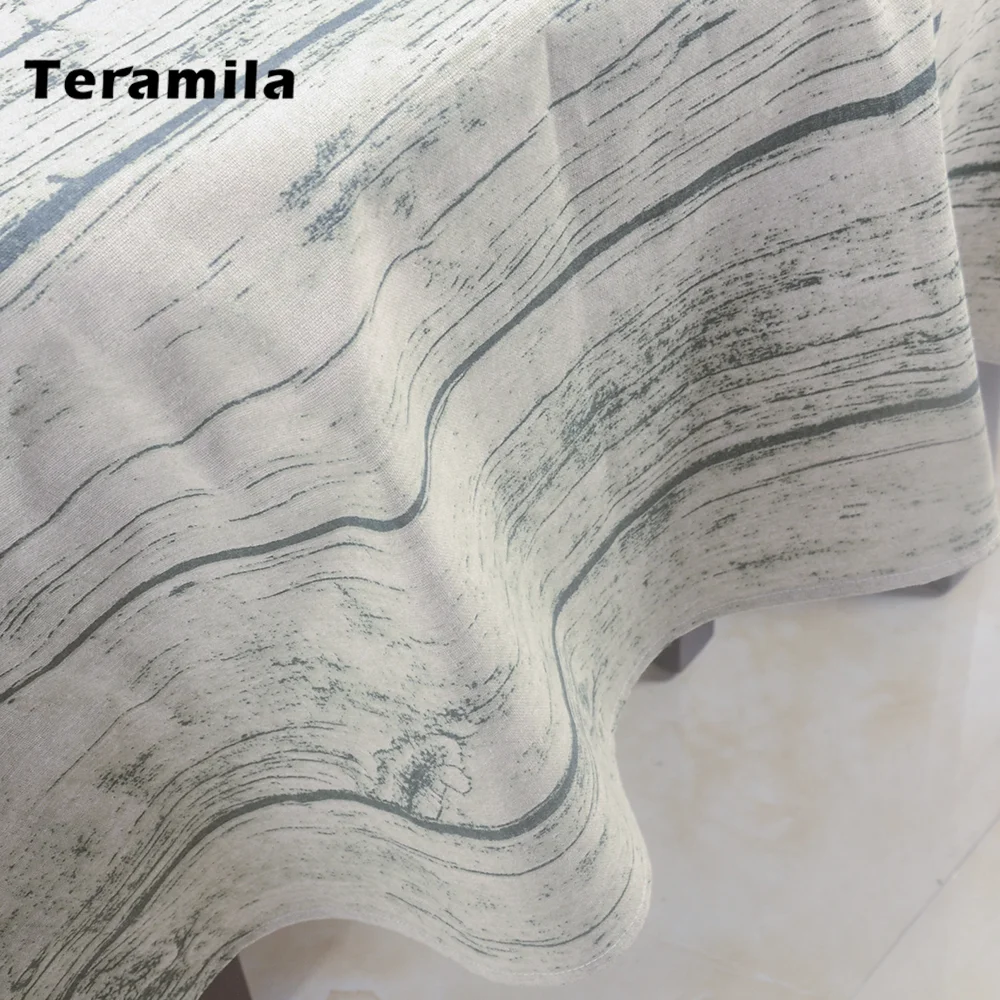 Прямоугольная плотная скатерть Teramila Винтажный дизайн под древесину стол с