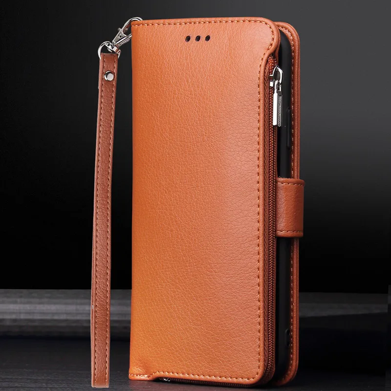 

Luxury Leather Zipper Flip Magnetic Wallet Phone Case For iPhone 6S 7 8 Plus 11 Pro X XS XR XS MAX SE 2020 Back Cover Card Slot